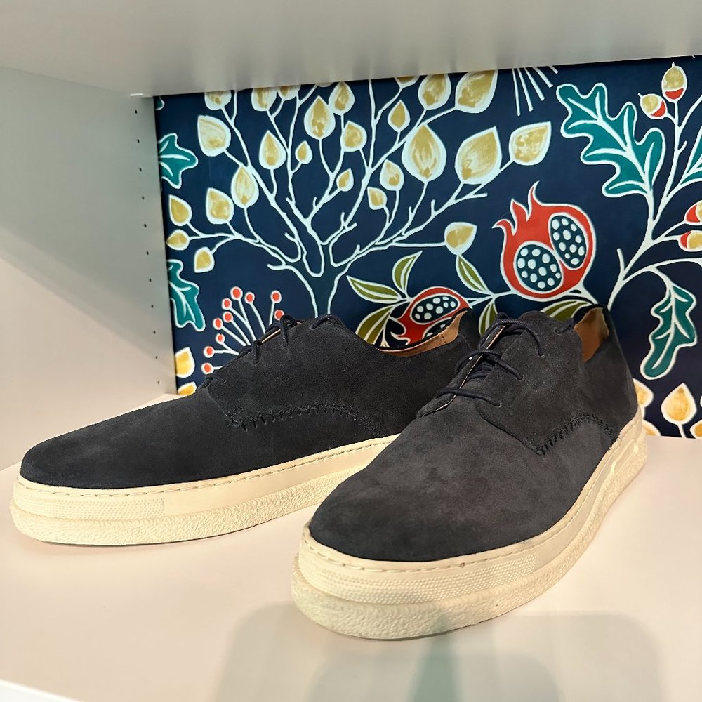 Hudson H London Navy Blue Suede Sneakers Mens Size 12 US / 46 EU